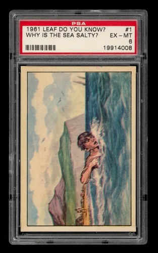 1961 Leaf Do You Know? Set-Break # 1 Why Is The Sea Salty? PSA 6 EX-MT