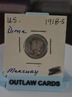 1918-S US MERCURY ONE DIME SILVER COIN
