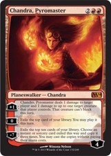 1x Chandra, Pyromaster - Foil Heavy Play, English Magic 2014 MTG Magic