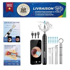 JEGOAT Ear Wax Removal Camera Otoscope 1296P HD WiFi 6 LED Lights