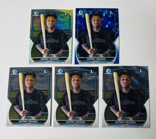 Antony Peguero 2023 Bowman Chrome 1st Refractor #BCP-62 + Sapphire + Base Lot 5