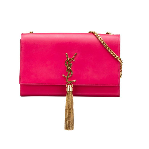 Saint Laurent YSL Monogram Tassel Kate Medium Chain Shoulder Bag 354119 Pink