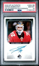Sergei Bobrovsky 2020 SP AUTHENTIC UD AUTHENTICS AUTOGRAPH #UDA-SB PSA 10 Pop 3