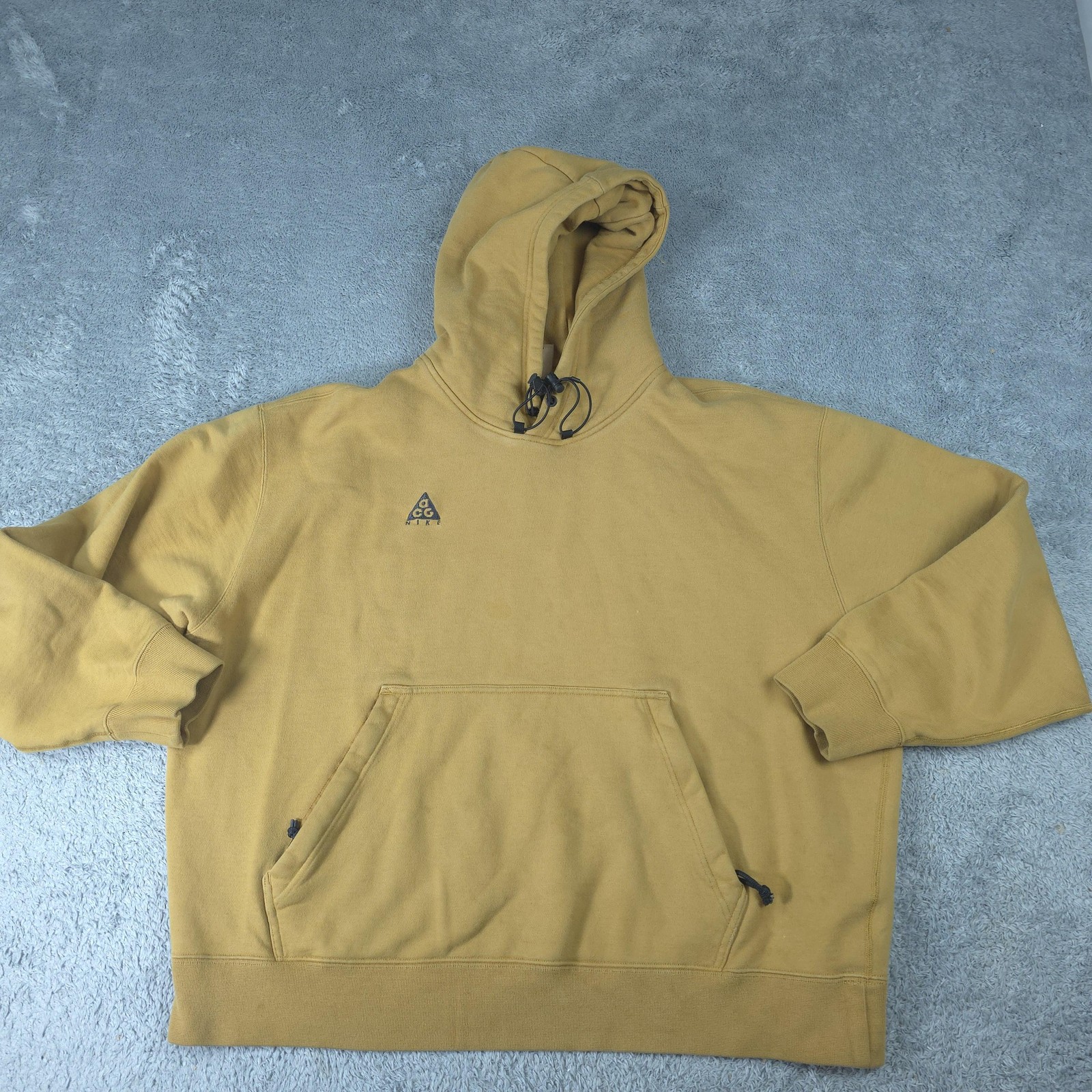 Nike ACG Hoodie Mens XL Brown Fleece Pullover Adjustable Hood Sweatshirt Outdoor