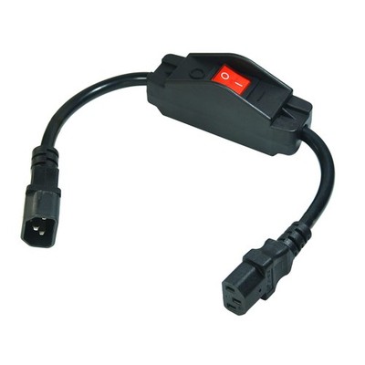 IEC 320 C14 to C13 Heavy Duty Short Power Cord with On-Off Switch,Standard Co...