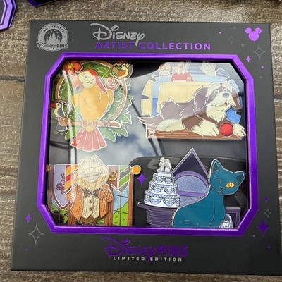 2026 DISNEY ARTIST COLLECTION 4 PIN BOX SET TOAD TIKI CAROUSEL PROGRESS MANSION