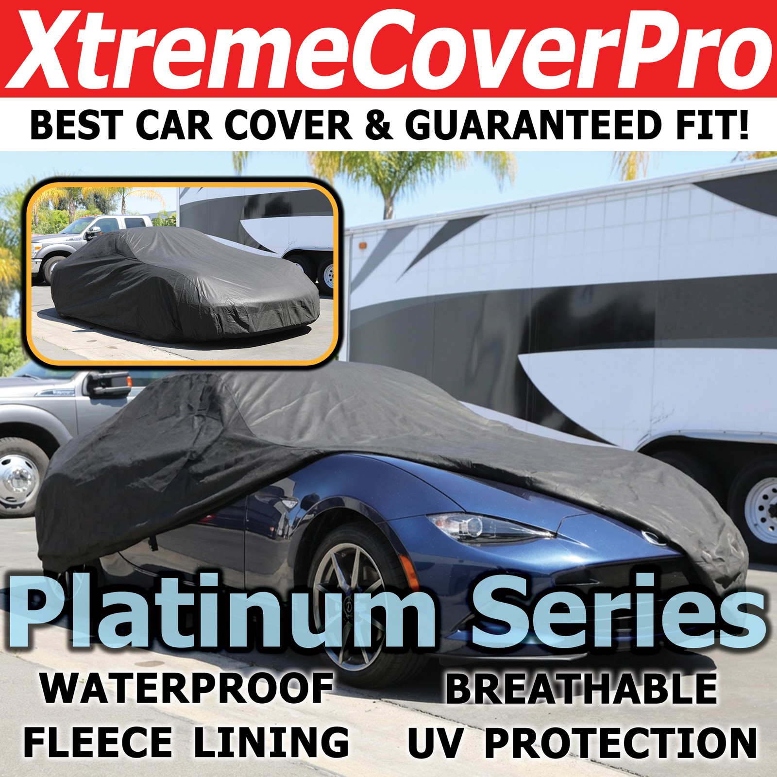 2020 2021 2022 2023 MAZDA MX-5 MIATA WATERPROOF CAR COVER BLACK