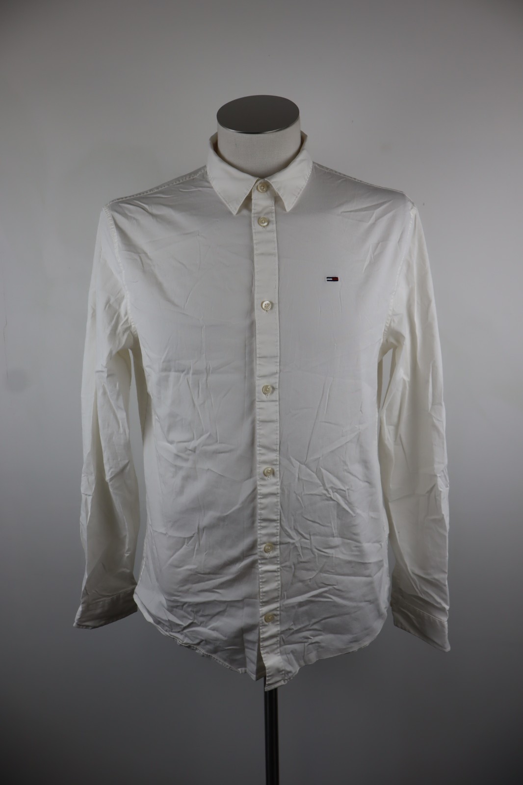 TOMMY HILFIGER SHIRT MENS SIZE L MAN CASUAL VINTAGE COTTON LOGO COTTON SHIRT