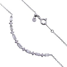 Necklace Pt850/900 Diamond 0.50ct Smile Design