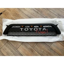 Upgade Front Mesh Grille For 2010-2013 4Runner Bumper Black Grill W/LED Lights