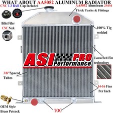 4row Aluminum Radiator Fit 1942-194846 Ford Coupe Ford Super Deluxe Deluxe 3.7l 4row Aluminum Radiator Fit 1942-194846 Ford Coupe Ford Super Deluxe Deluxe 3.7l