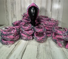 New Custom Brianna Cannon Adult Size Pink Headband With Beads And Top Knot