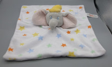 Disney Primark White Stars Dumbo Elephant Baby Comforter Soother Blankie