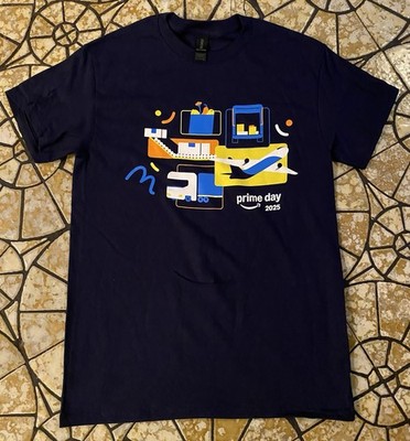 Amazon Prime Day 2025 New Small Navy Blue T-Shirt Gildan NWOT Cotton