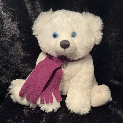 Benny Bear Ben Bridge Stuffed Plush White Jewelry Zipper Scarf & Ring Box