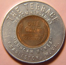CHARLESTON, W. VA. CUBIERTA 1946, CENTAVO, LA TERRAZA