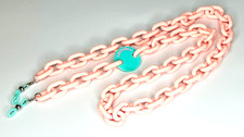 sabine be - be addict acrylic glasses chain in Matte Pastel Pink with Silver