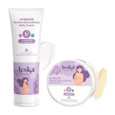 Leska Stage B Hydrate Maternity Stretch Mark Cream Belly Lotion & Butter