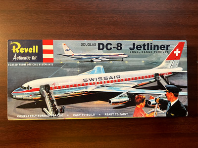 Revell GB style fantasy box Douglas DC-8 in Swissair  Airlines  Boxart treasure!