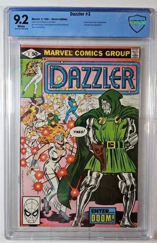 Dazzler #3 (Marvel 1981) Doom Cover CBCS 9.2