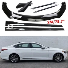 Front Bumper Lip Splitter Spoiler Side Skirts Strut Rod For Hyundai Veloster