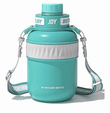 Botella Joy 32 oz botella de agua aislada de acero inoxidable con correas de transporte NUEVO