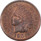 1901 BU Red Brown RB Uncirculated Indian Cent, Full Luster, Starting 99c No Res!