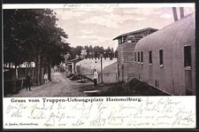 Ansichtskarte Hammelburg, Truppen-Übungsplatz, Baracken 1904 
