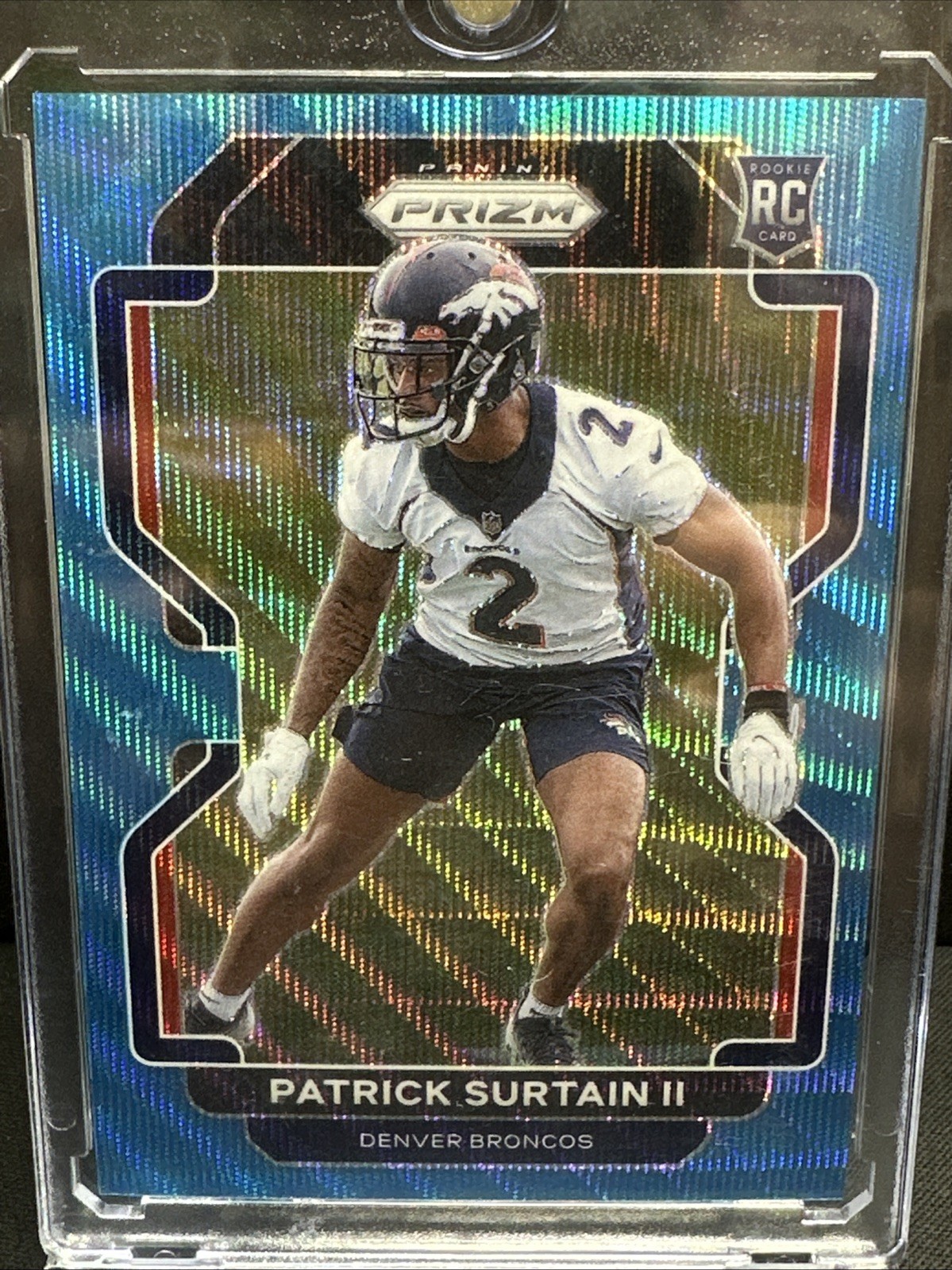 2021 Panini Prizm - Rookie Patrick Surtain II #374 Blue Wave Prizm /199 (RC)