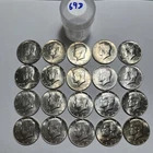 1969D Kennedy 40% Silver Half Dollar Roll 20 Coins $10 FV In coin Tube