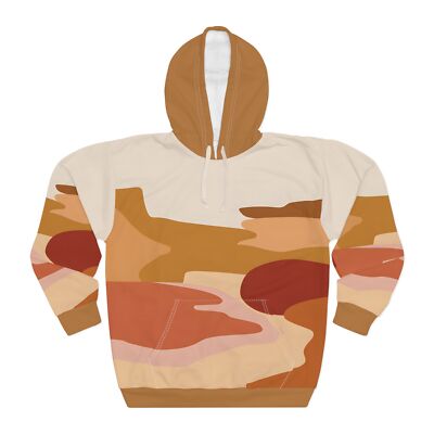 Amber Plains All Over Print Hoodie Outdoor Travel Apparel for Nature Lovers