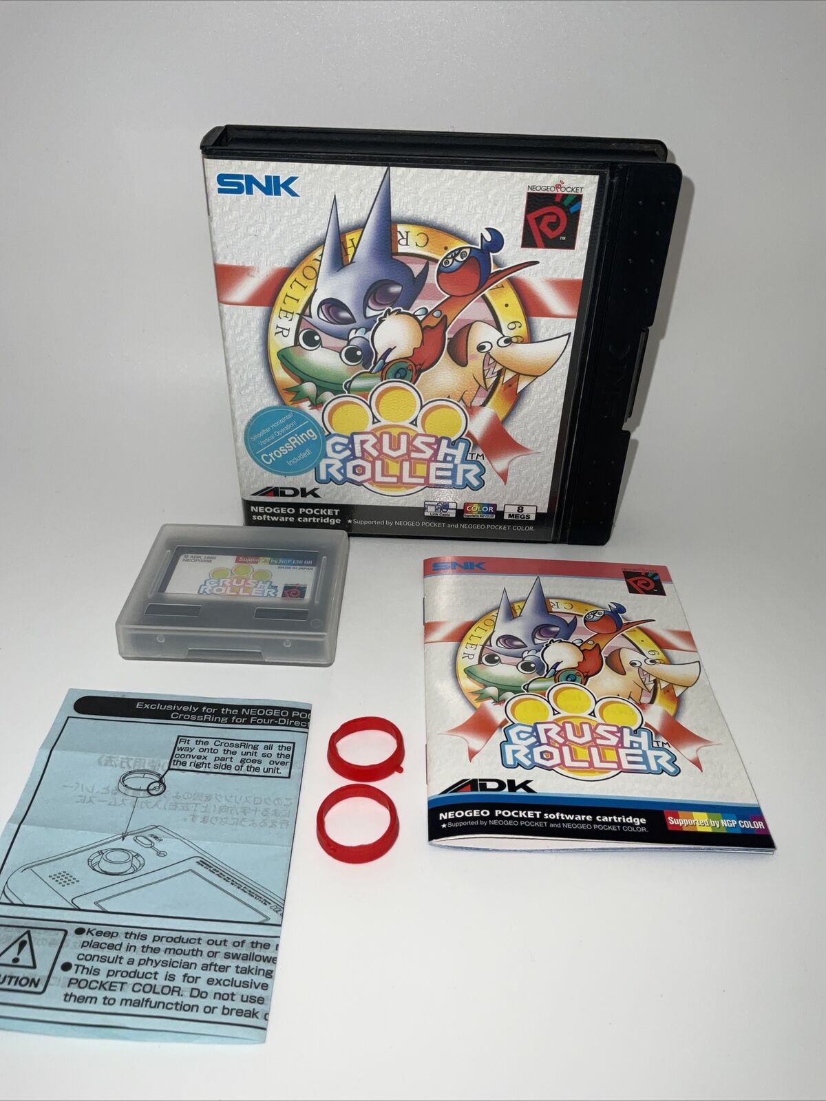 NGPC Crush Roller (NeoGeo Pocket Color, 1999 Complete CIB RARE Crossring Version