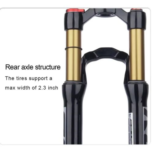 Air Suspension 24/20 Inch Fork Qr/Thru Axle Shock Absorber Bicycle Front Forks - Picture 6 of 25