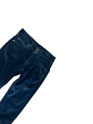 OSCAR DE LA RENTA KIDS PLUSH BLUE VELVET ADJUSTABLE WAIST PANTS SIZE 4 - Picture 2 of 9
