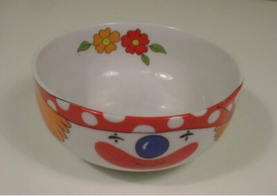 2 x Vintage Interpur Junge und Clown Müslischalen. Made In Japan.