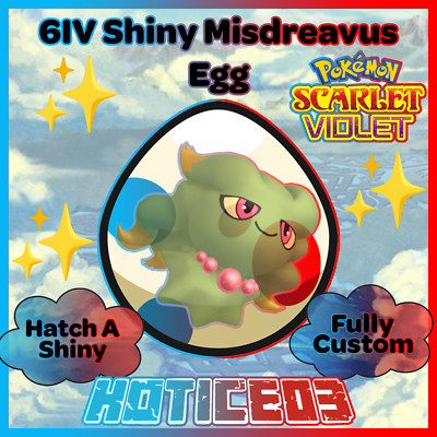 Misdreavus   SHINY 6IV EGG   Pokemon Scarlet & Violet   TEAL MASK DLC  