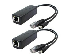 Anvision Gigabit PoE Splitter 48v to 12V 2A Ethernet Adapter for Security Camera