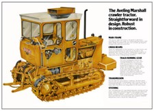 Vintage Aveiling Track Marshall TM105 Cutaway Tractor Poster Brochure RARE (A3)