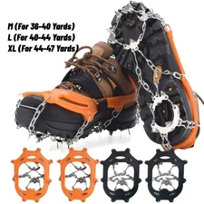 Crampons, Ice Cleats for Shoes and Boots, Silicone Stainless Steel Grippers Shoe