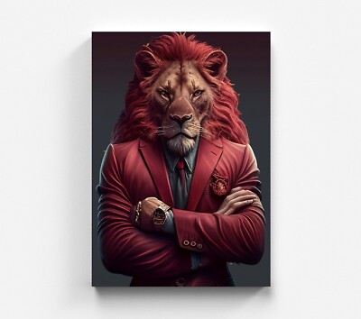 Leinwand Bild Lion Stay Calm Graffiti Dekoration Wandbild Pop Art Kunstdruck