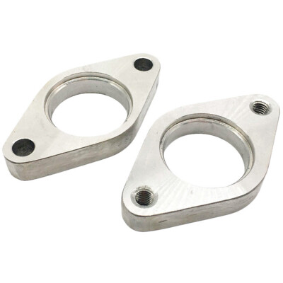 STAINLESS STEEL WASTEGATE DUMP PIPE 2 BOLT FLANGE WITH THREAD 38MM TURBOCHARGER