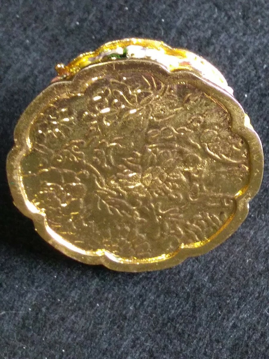 Humming Bird Floral Rhinestone Porcelain Jewelry Trinket Box