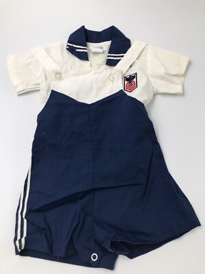 Vintage Little Bit Sailor Outfit - Overalls & Short Sleeve Shirt Uniform 24M