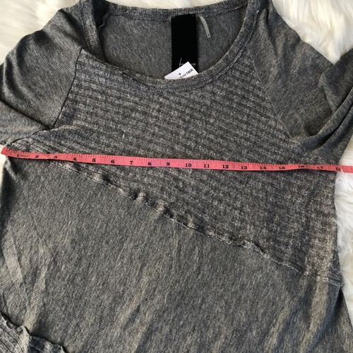 NWT Heather by Bordeaux Gray Sweater Womens Size M Ribbed Knit Scoop Neck $98 - Picture 3 of 6