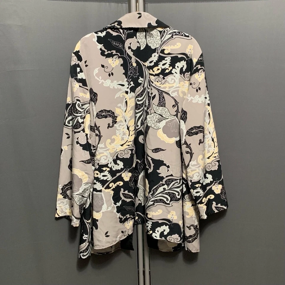 PD-Women's Maggie Sweet Blouse, 2X, Black & Beige plus size - Image 4 of 4