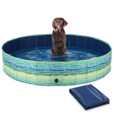 Hundepool Planschbecken faltbar Ø 160 x 30 cm Hunde Pool aus Kunststoff