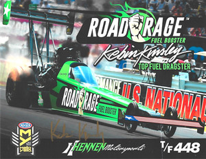 2017 Kebin Kinsley  SIGNED Road Rage Fuel Booster Top Fuel NHRA - 8.5" x 11"