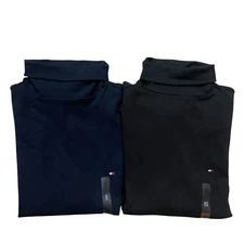 Tommy Hilfiger Men's Regular Fit Long Sleeve Interlock Turtleneck T-shirt Tee