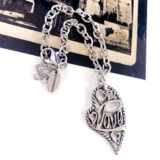 Heart charm Bracelet Love letter stainless steel Jewelry Gift by Controse