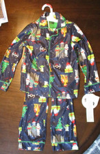 STAR WARS BOY'S CHILDREN 2-PIECE PAJAMAS SET NAVY CHRISTMAS HOLIDAY XS 4/5 NEW